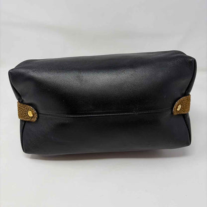 Pre-Owned Bourbonese Black Leather Handbag