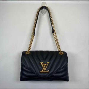Louis Vuitton Black Leather Designer Handbag