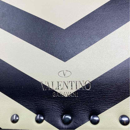 Pre-Owned Valentino Striped Leather Designer Handbag