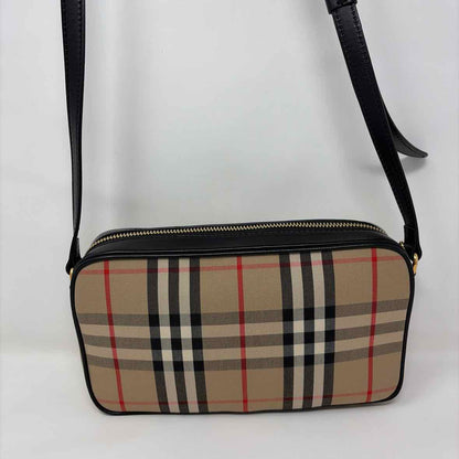 Pre-Owned Burberry Tan Multi Fabric Designer Handbag