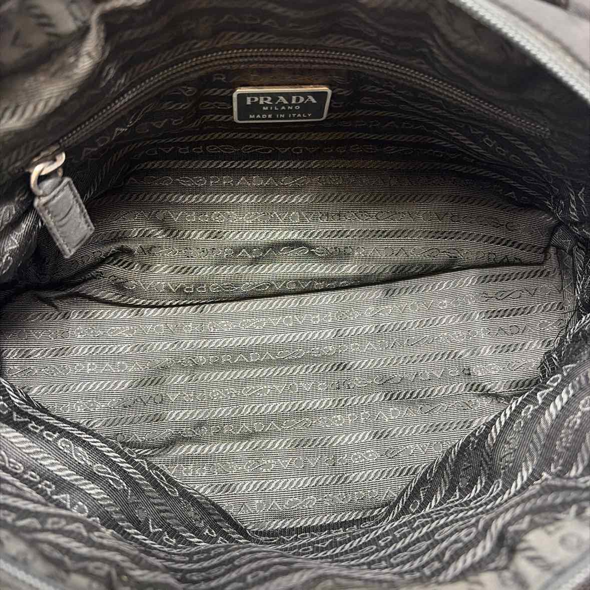 Pre-Owned Prada Black Nylon Designer Handbag