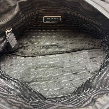 Pre-Owned Prada Black Nylon Designer Handbag