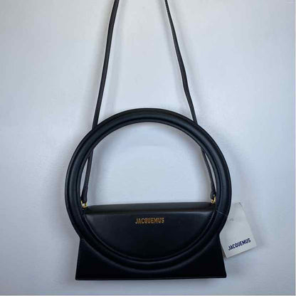 Pre-Owned Jacquemus Black Leather Designer Handbag