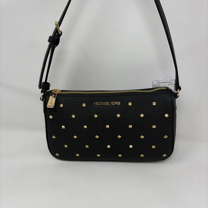 Pre-Owned Michael Kors Black/Gold Coated Canvas Handbag
