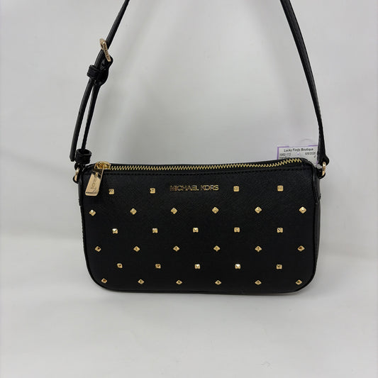 Pre-Owned Michael Kors Black/Gold Coated Canvas Handbag
