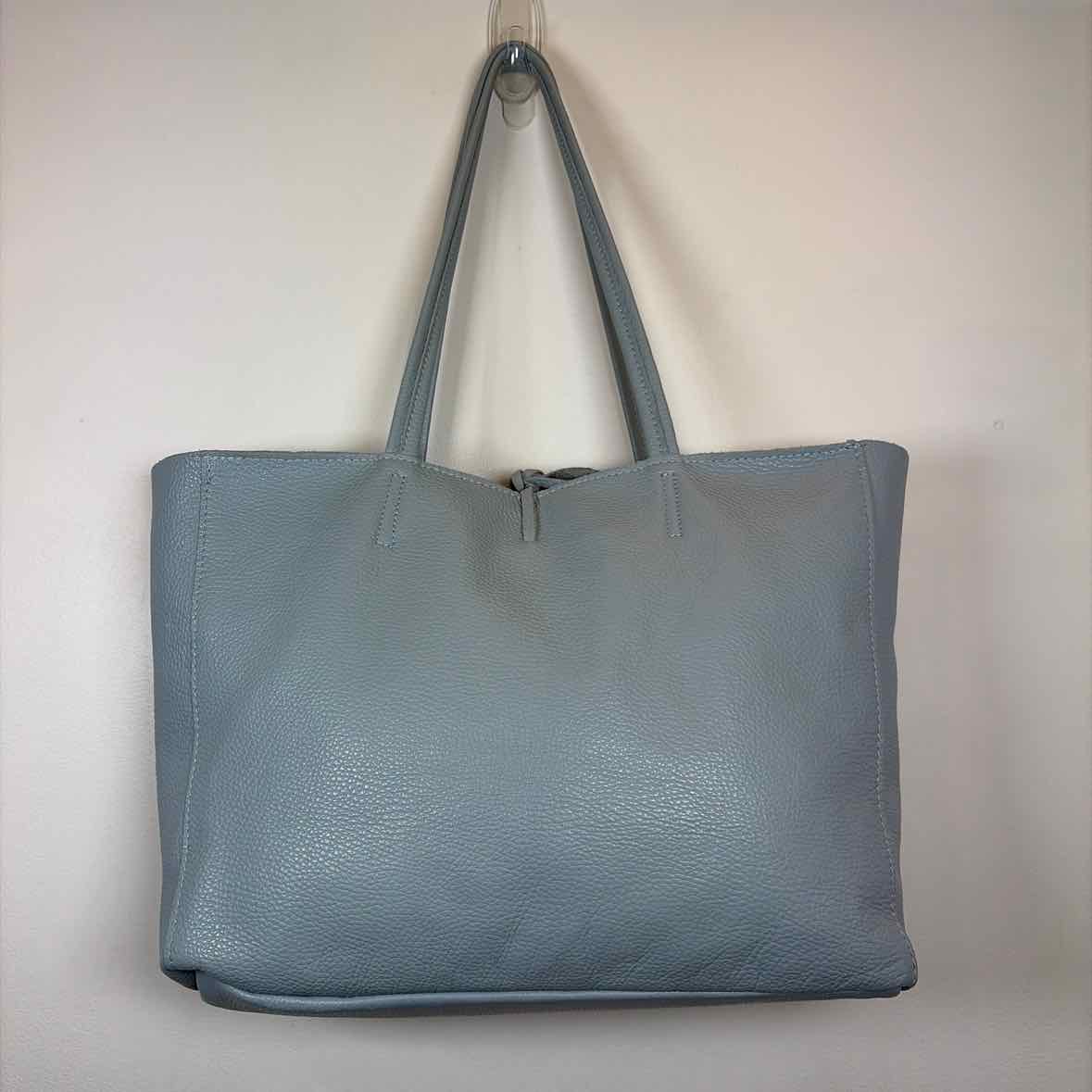 Pre-Owned Made in Italy Light Blue Leather Handbag