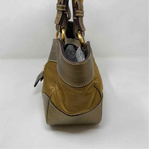 Pre-Owned Prada Gold Fabric Designer Handbag