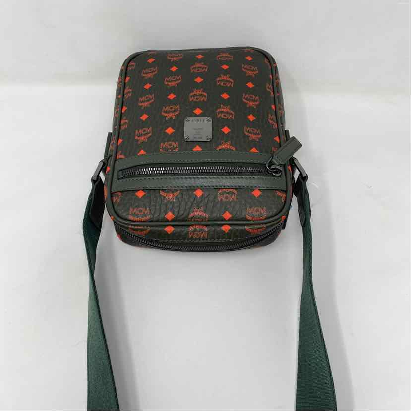 Pre-Owned MCM Olive Leather Designer Handbag