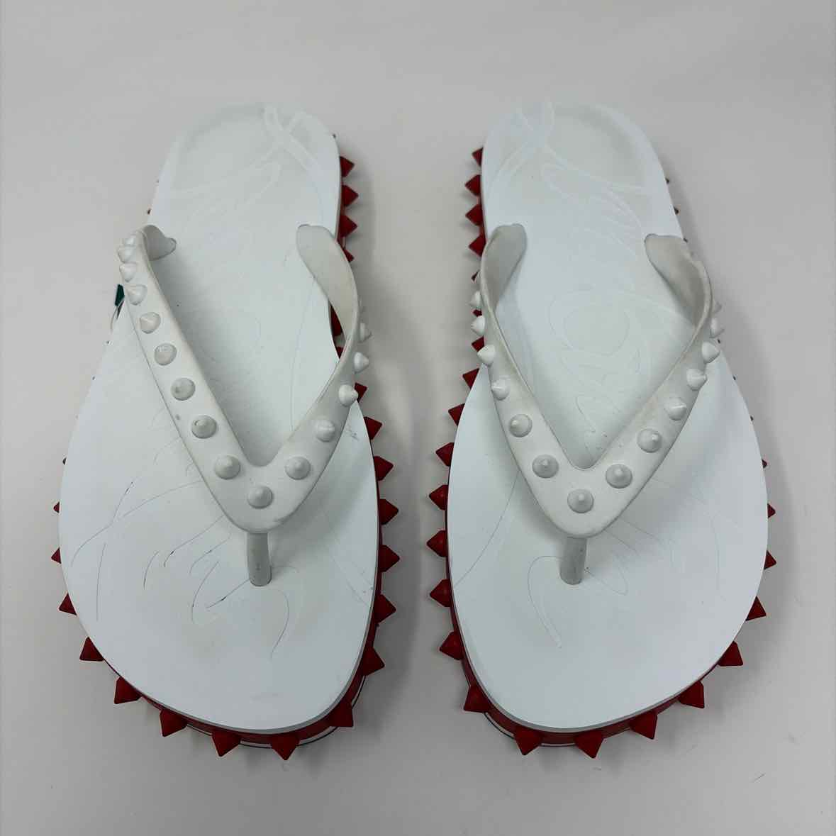 Pre-Owned Christian Louboutin White Shoe Size 10.5 Designer Shoes
