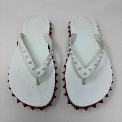 Pre-Owned Christian Louboutin White Shoe Size 10.5 Designer Shoes
