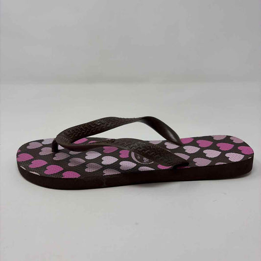 Pre-Owned Shoe Size 9 Havaiana Brown/Pink' Flip Flops