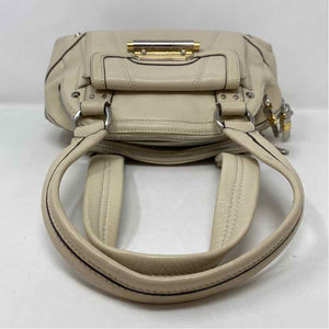 Pre-Owned B Makowski Cream Leather Handbag