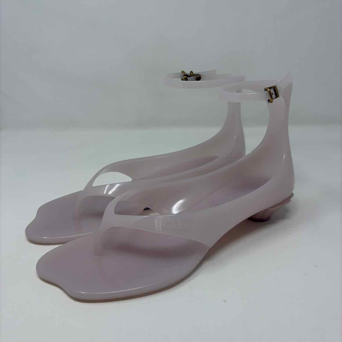Pre-Owned Chloe Lavender Plastic Shoe Size 9.5 Designer Shoes