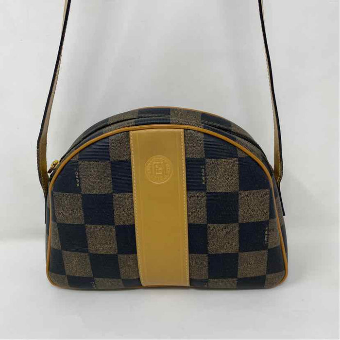 Pre-Owned Fendi Check Canvas Designer Handbag