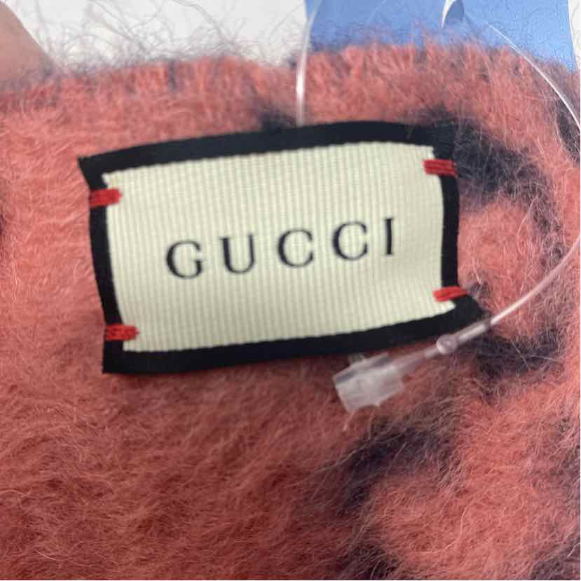 Pre-Owned Gucci Grey Knit Designer Scarf