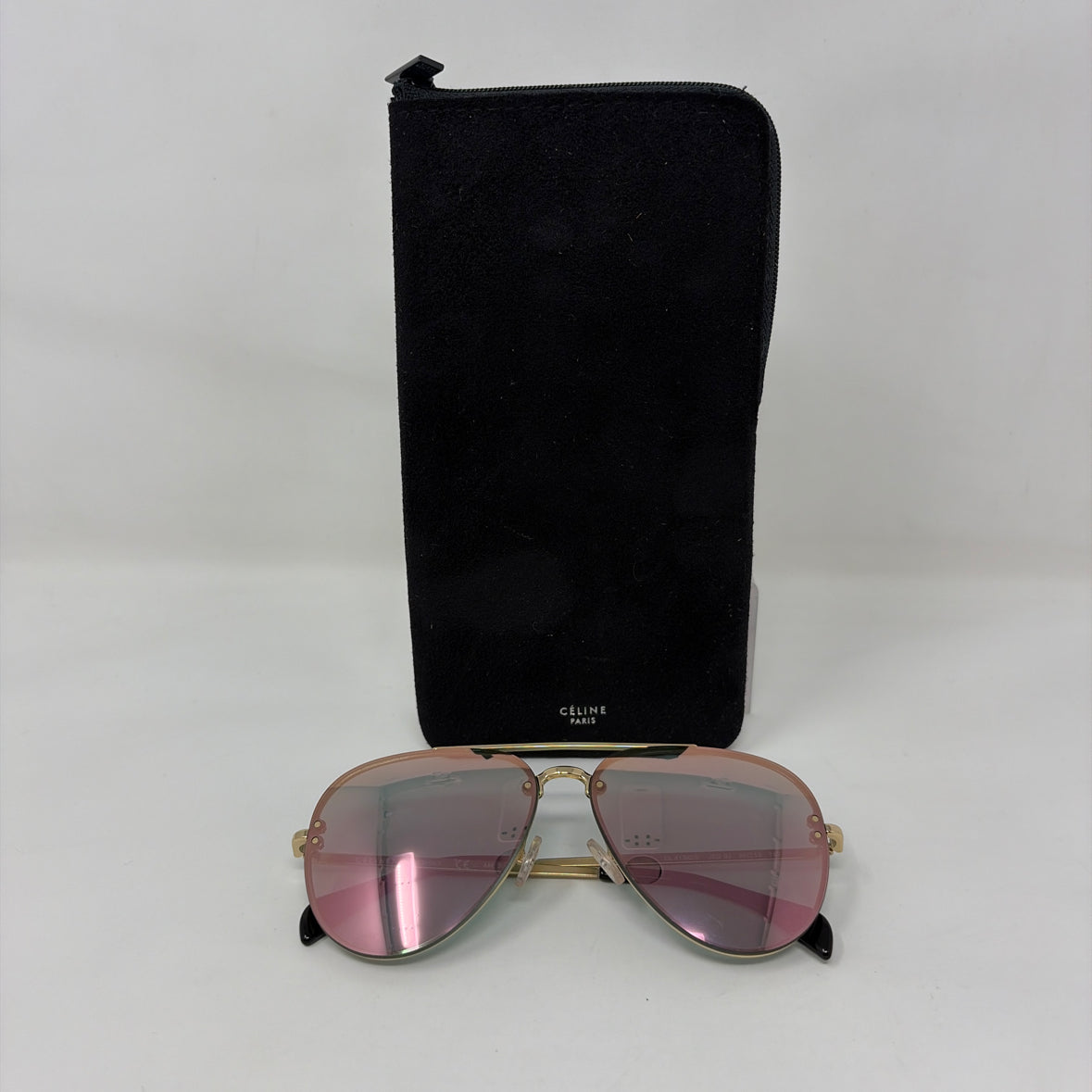 Pre-Owned Celine Gold Wire Designer Sunglasses