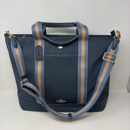 Pre-Owned Coach Teal Fabric Handbag
