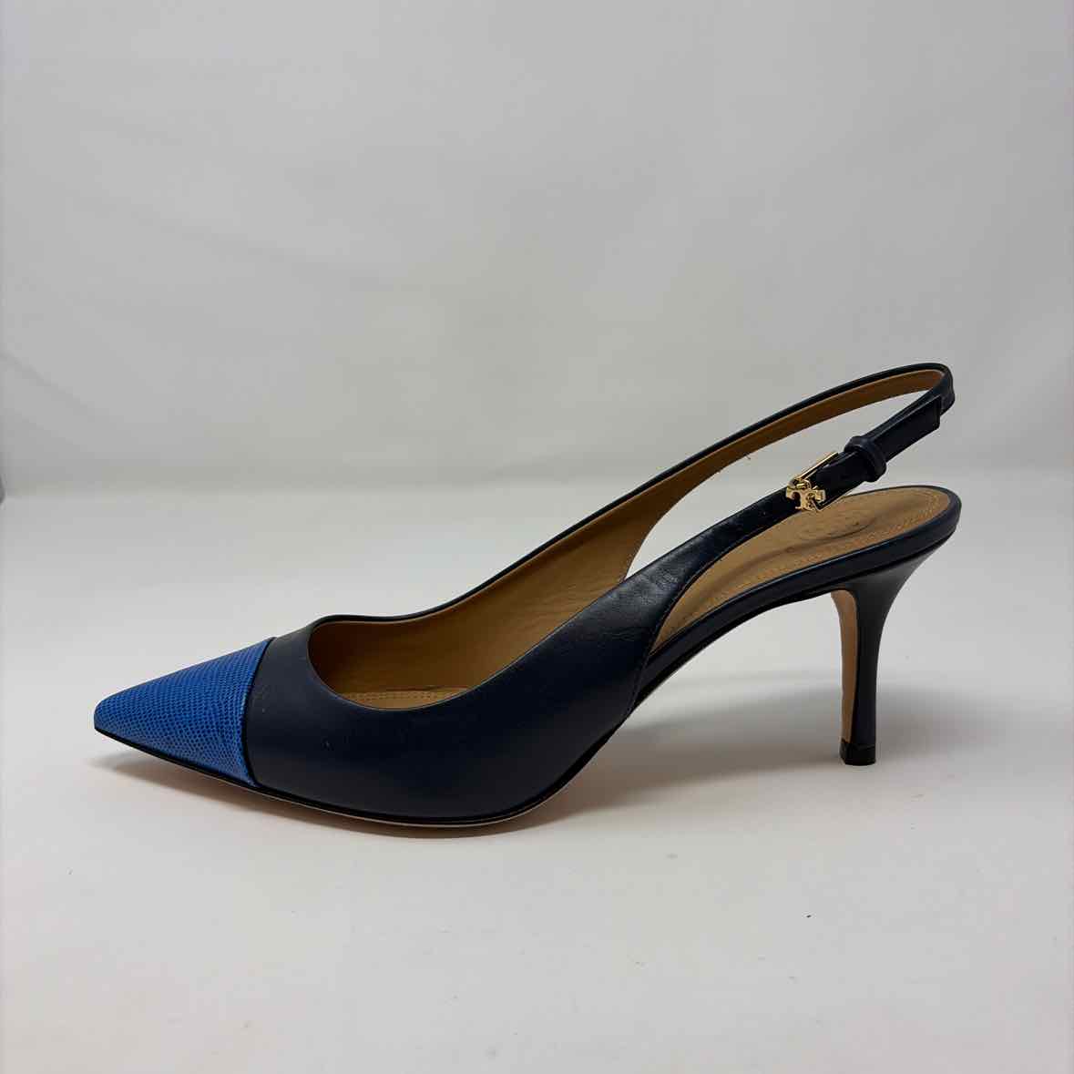 Pre-Owned Shoe Size 8.5 Tory Burch Blue Multi Heels