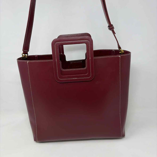 Pre-Owned Staud Burgundy Leather Handbag