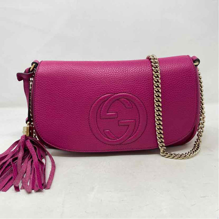 Pre-Owned Gucci Pink Leather Designer Handbag