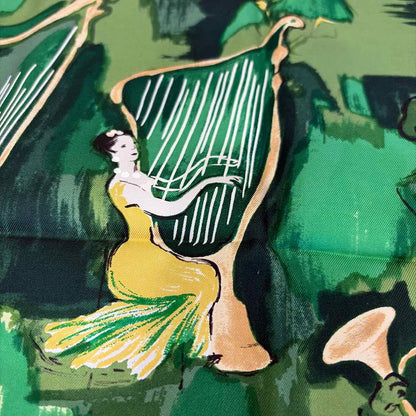 Pre-Owned Hermes Green Silk Designer Scarf