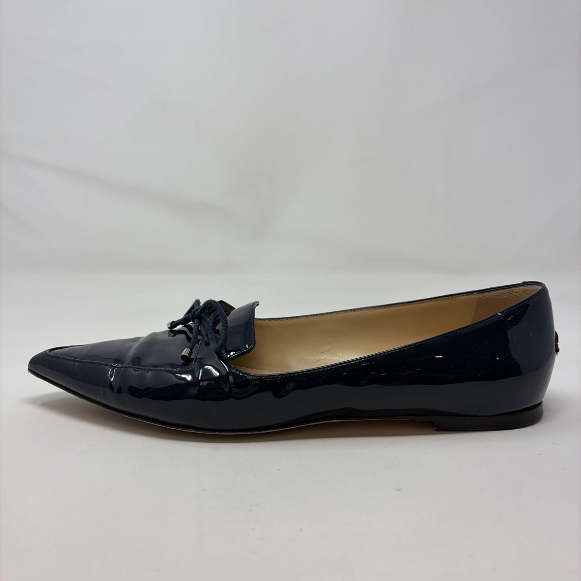 Pre-Owned Jimmy Choo Navy Patent Shoe Size 9 Designer Shoes