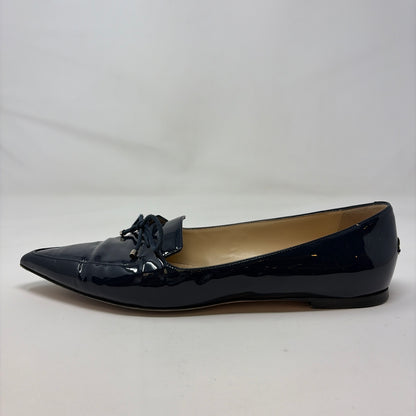 Pre-Owned Jimmy Choo Navy Patent Shoe Size 9 Designer Shoes