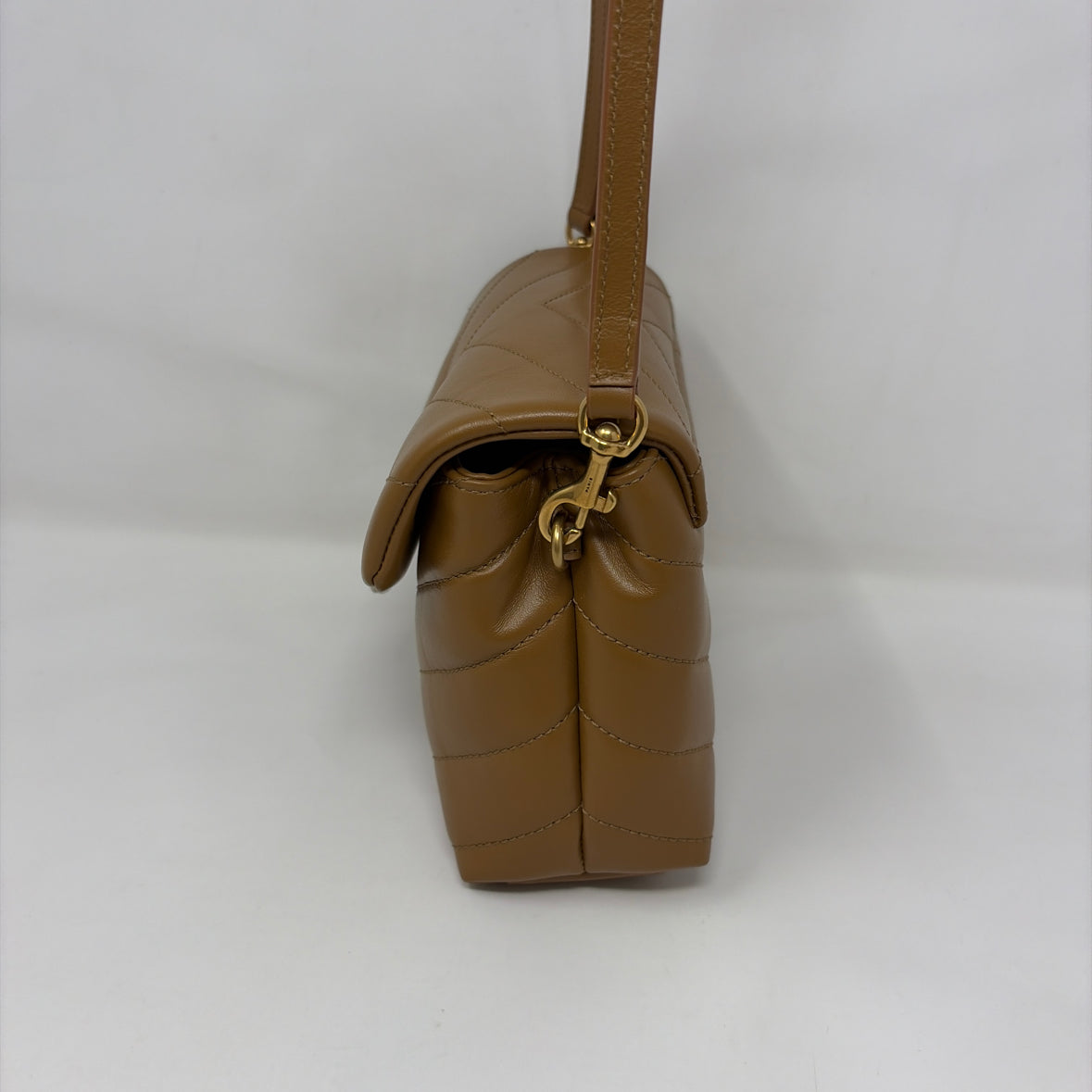 Pre-Owned Saint Laurent Cognac Leather Designer Handbag