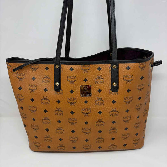 Pre-Owned MCM Cognac Leather Designer Handbag