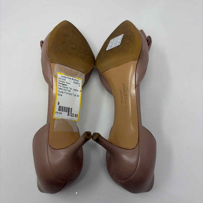 Pre-Owned Ferragamo Tan Leather Shoe Size 9 Designer Shoes