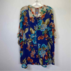 Pre-Owned Size 3X Johnny Was Blue Floral Top