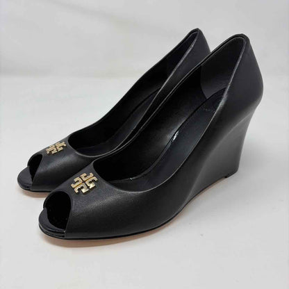 Pre-Owned Shoe Size 7 Tory Burch Black Wedge