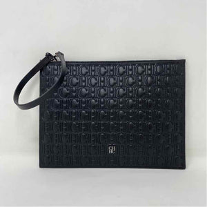 Pre-Owned Carolina Herrara Black Leather Designer Handbag