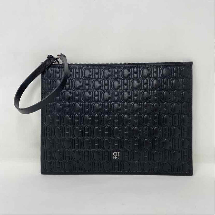 Pre-Owned Carolina Herrara Black Leather Designer Handbag