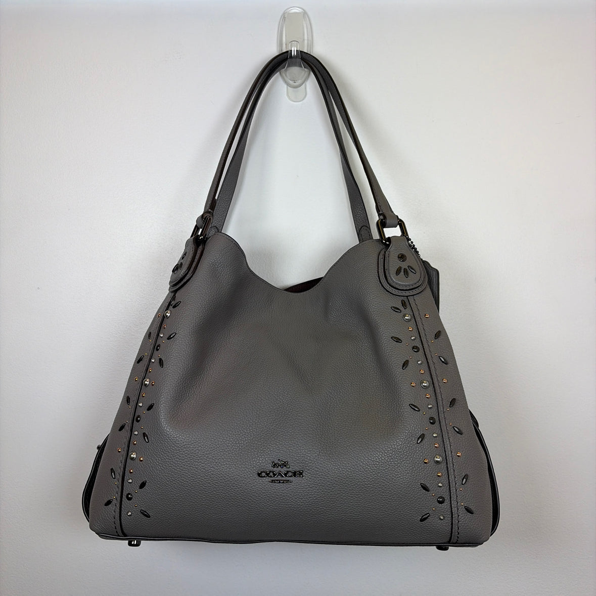 Pre-Owned Coach Grey Leather Handbag