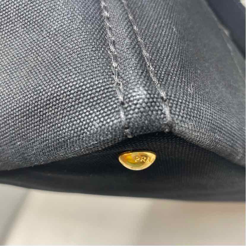 Pre-Owned Prada Black Canvas Designer Handbag