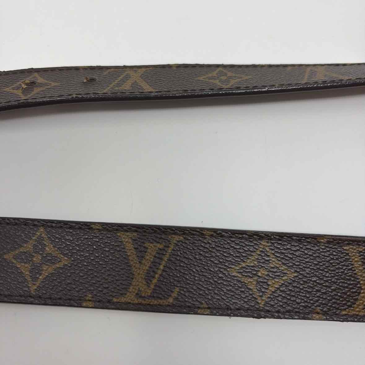 Pre-Owned Louis Vuitton Brown Leather Designer Belt