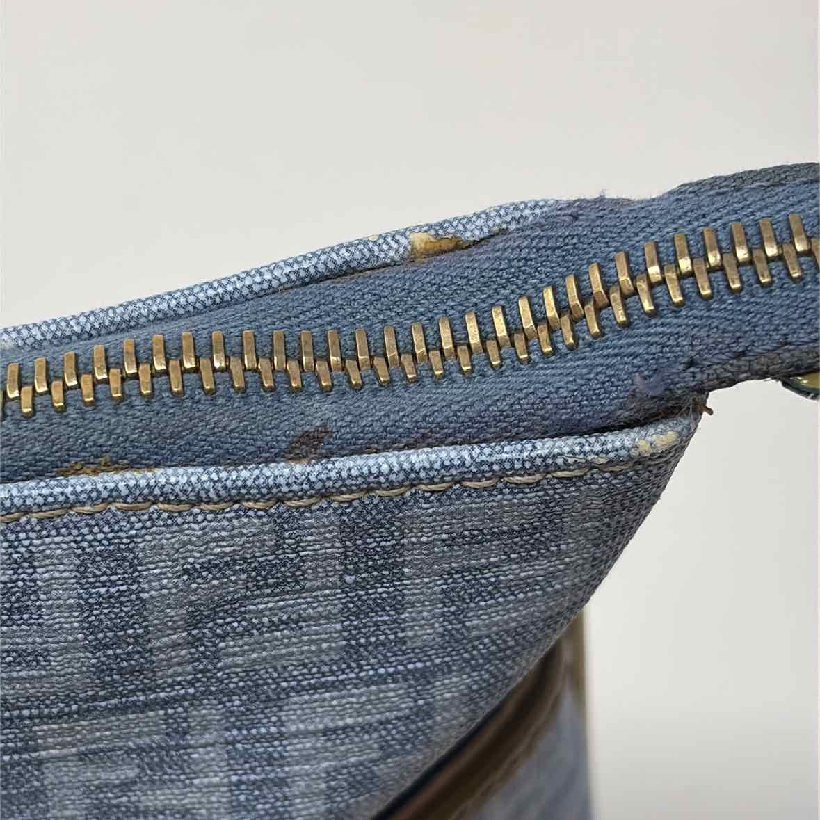 Pre-Owned Fendi Blue Canvas Designer Handbag