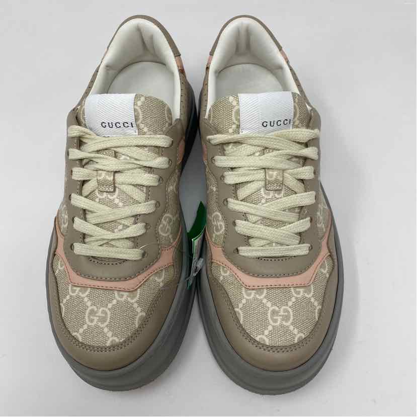 Pre-Owned Gucci Grey Canvas Shoe Size 6 Designer Shoes
