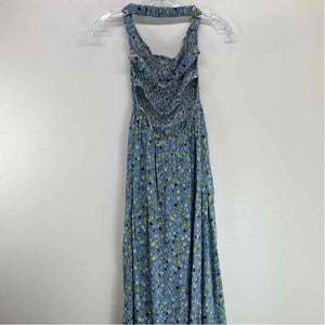 Pre-Owned Size M/L Tiare Hawaii Blue Floral Casual Dress