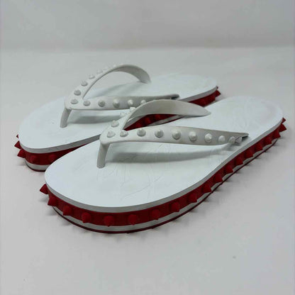Pre-Owned Christian Louboutin White Shoe Size 10.5 Designer Shoes