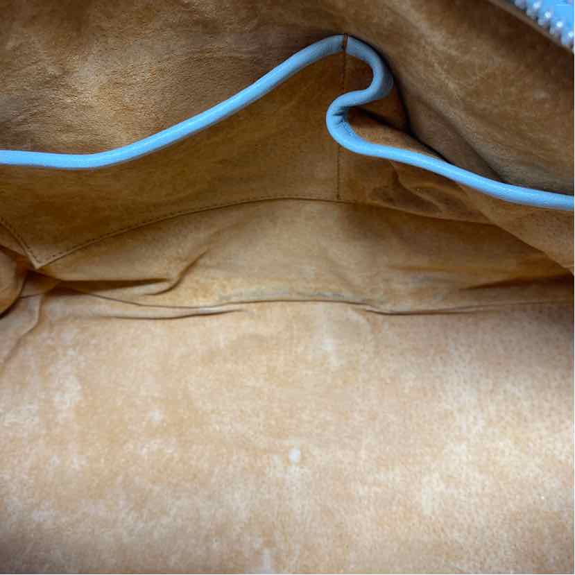 Pre-Owned MCM Turquoise Leather Designer Handbag