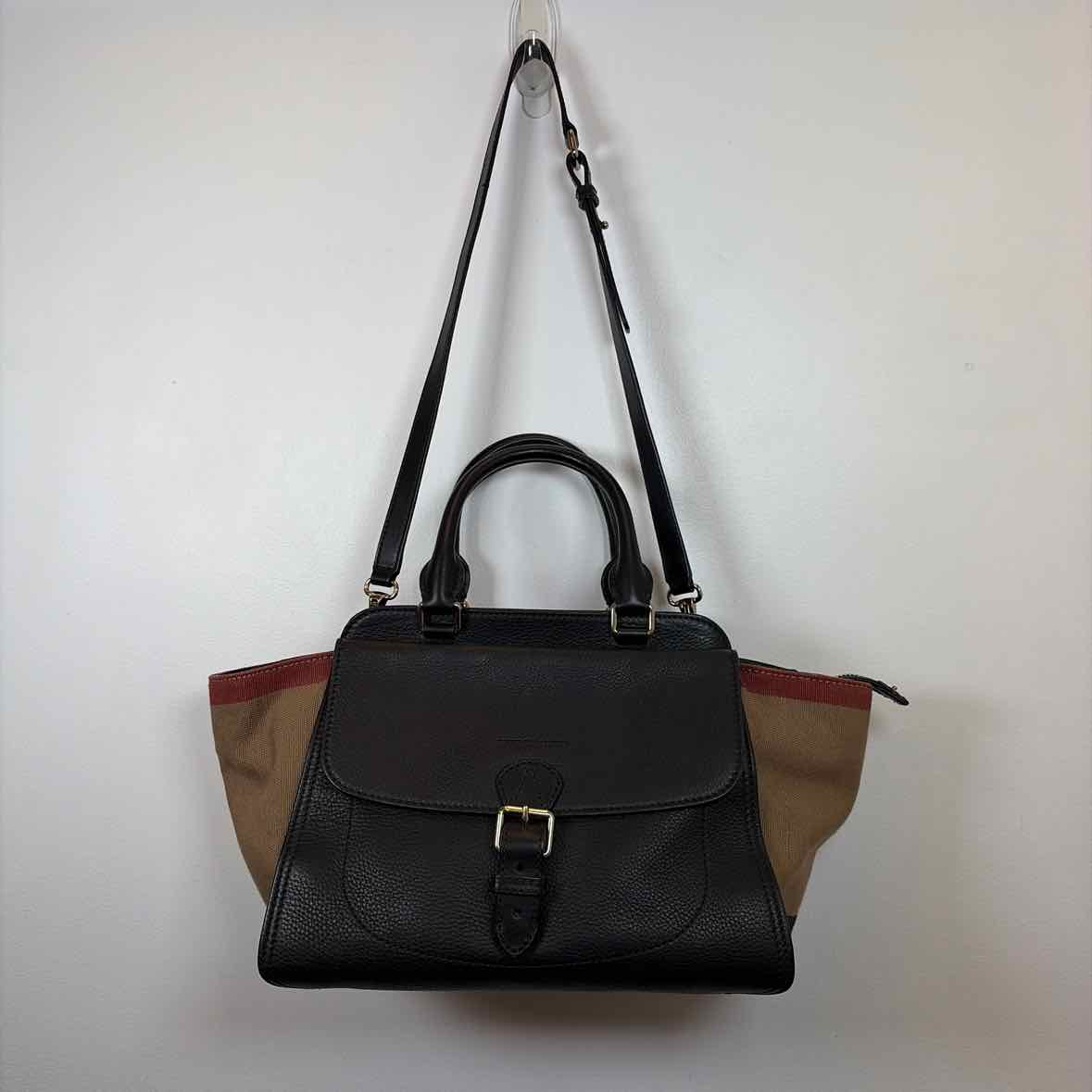 Pre-Owned Burberry Black Multi Leather Designer Handbag