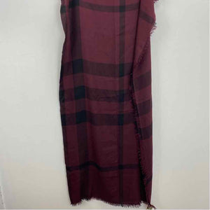 Pre-Owned Burberry Burgundy Modal Designer Scarf