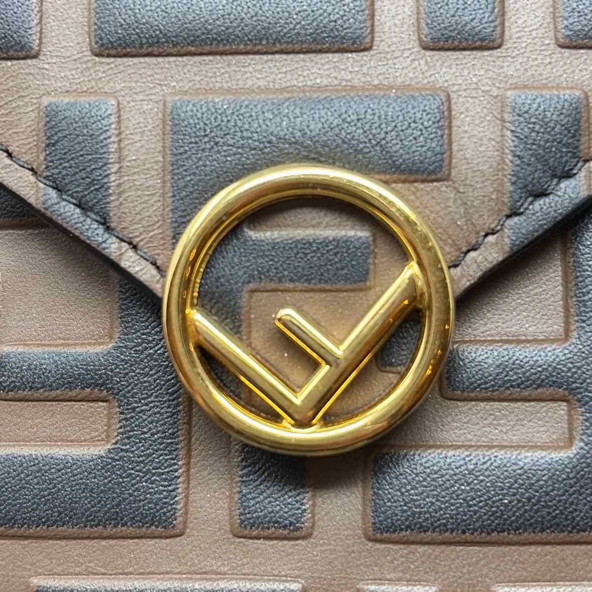 Pre-Owned Fendi Monogram Leather Designer Handbag