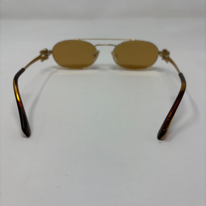 Pre-Owned Mui Mui Gold Metal Designer Sunglasses