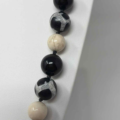 Pre-Owned Simon Sebbag Designs Black/White Beaded Necklace