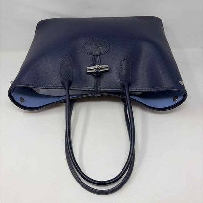 Pre-Owned Longchamp Navy Leather Handbag