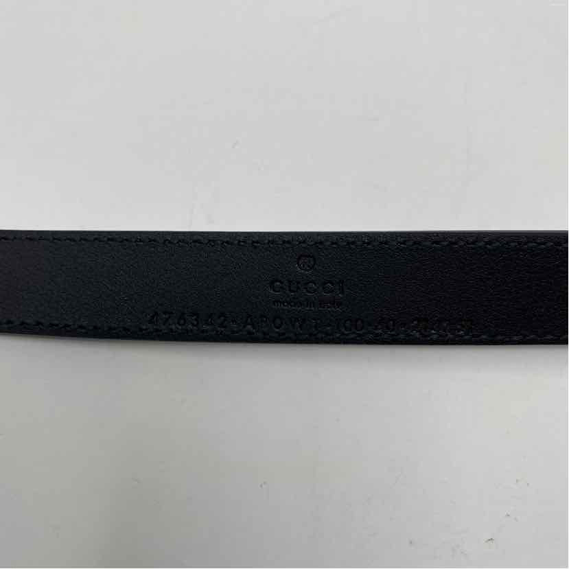 Pre-Owned Gucci Black Leather Designer Belt