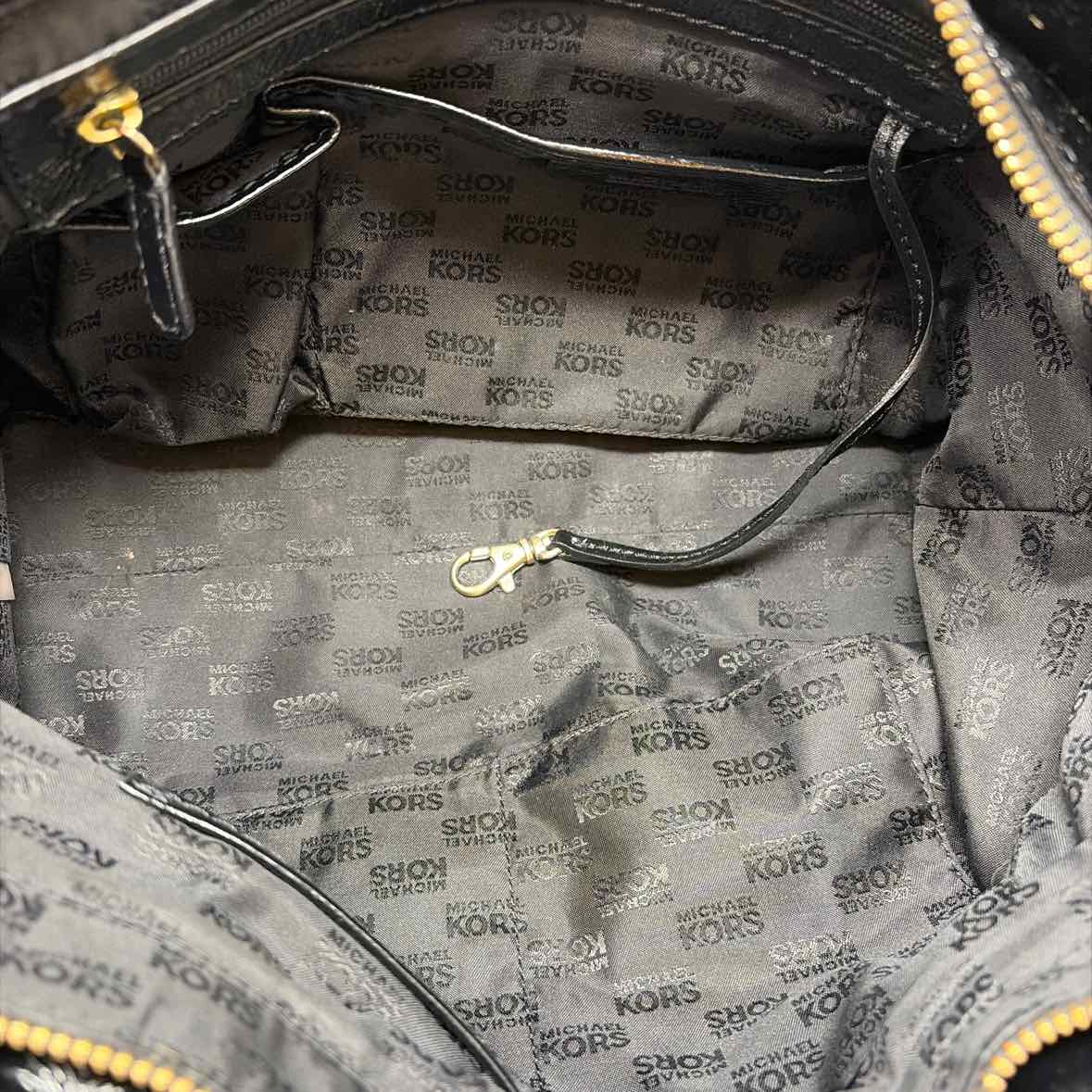 Pre-Owned Michael Kors Black/Brown Patent Handbag